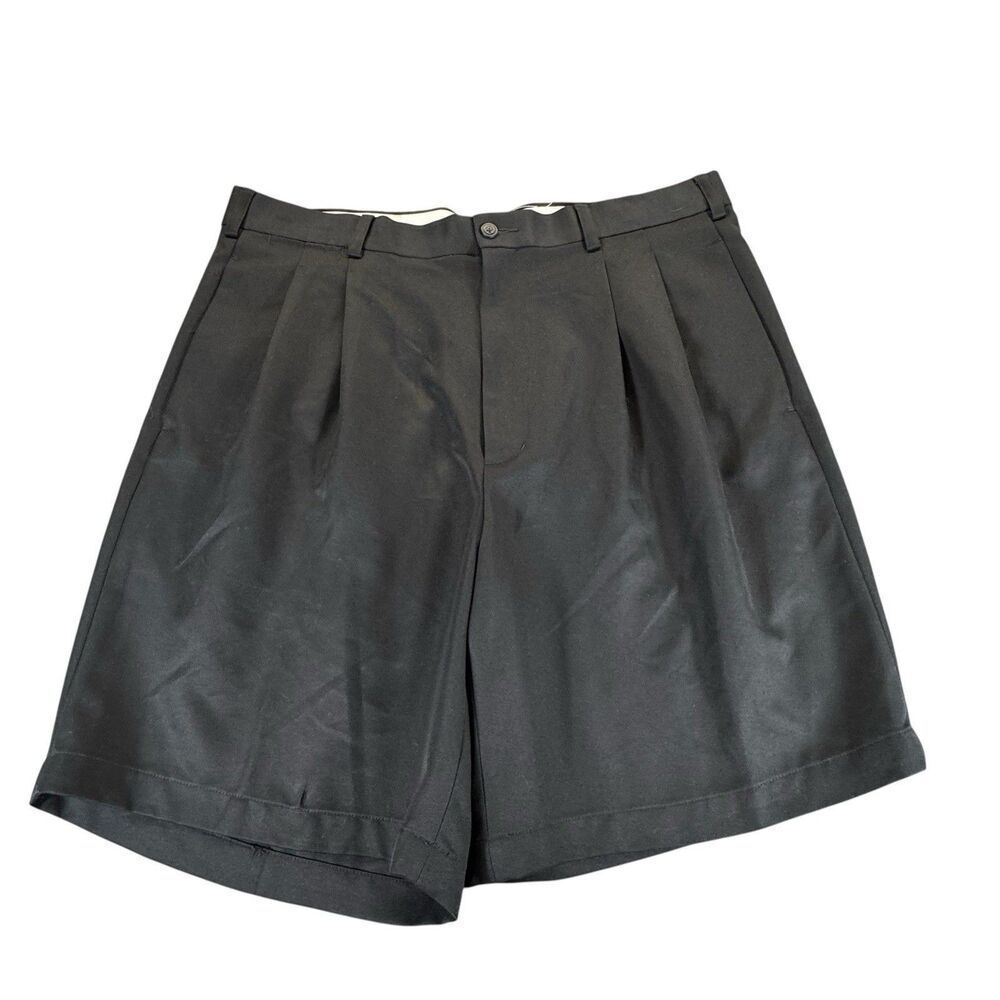 Grand Slam Sz 38 Mens Pleated Golf Casual Shorts Black